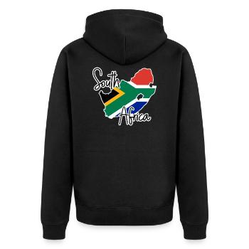 Afrique du Sud - Veste à capuche bio Premium Unisexe - noir - Dos - Nico (187cm)