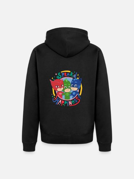 PJ Masks gruppbild med Catboy, Owlette och Gekko - Ekologisk premiumluvjack unisex - svart