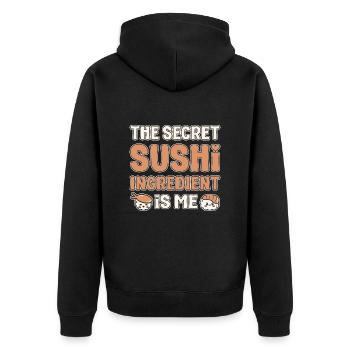 L’ingrédient secret de Sushi Lover, c’est moi sushi - Veste à capuche bio Premium Unisexe - noir - Dos - Nico (187cm)