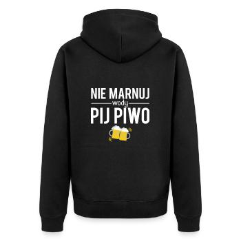 Nie marnuj wody pij piwo blague polonais - Veste à capuche bio Premium Unisexe - noir - Dos - Nico (187cm)