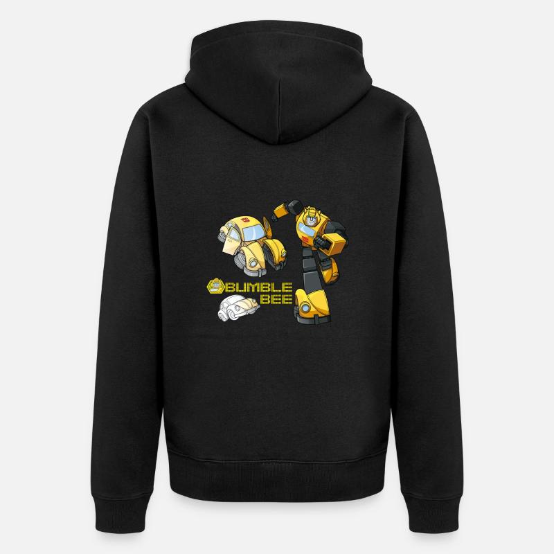 Transformers Bumblebee Transformation - Unisex Premium Organic Zip Hoodie - black