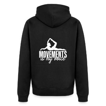 Pilates Enthusiasts Movements Is My Voice Pilates - Unisex Premium Organic Zip Hoodie - black - Back - Nico (187cm)
