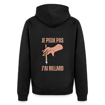 J'Peux Pas J'ai Billard Boules Snooker 8 Ball Pool - Veste à capuche bio Premium Unisexe - noir - Dos - Nico (187cm)