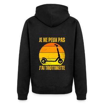 Je Peux Pas J'ai Trottinette Électrique Trot Elec - Veste à capuche bio Premium Unisexe - noir - Dos - Nico (187cm)