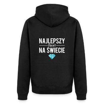 Najlepszy facet na swiecie polonais humour - Veste à capuche bio Premium Unisexe - noir - Dos - Nico (187cm)