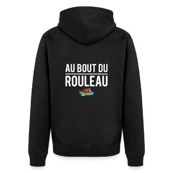 Au bout du rouleau j'en ai marre expression - Veste à capuche bio Premium Unisexe - noir - Dos - Nico (187cm)
