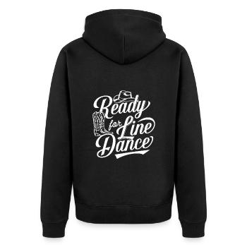 La danse en ligne, mon sport de danse et ma passion - Veste à capuche bio Premium Unisexe - noir - Dos - Nico (187cm)