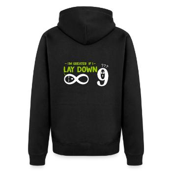 8 Unendliche Mathematik - Unisex Premium Bio Zip Hoodie - Schwarz - Hinten - Nico (187cm)