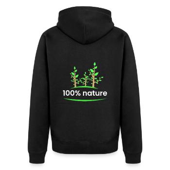 100% nature - Veste à capuche bio Premium Unisexe - noir - Dos - Nico (187cm)