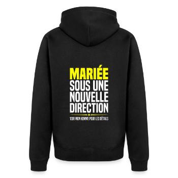 Future Mariée Femme Enterrement Vie Fille Mariage - Veste à capuche bio Premium Unisexe - noir - Dos - Nico (187cm)