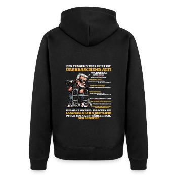Anniversaire 30 ans Étonnamment vieux hommes - Veste à capuche bio Premium Unisexe - noir - Dos - Nico (187cm)