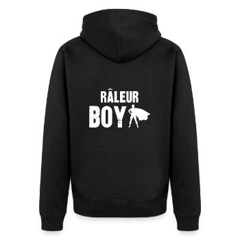 râleur boy - Veste à capuche bio Premium Unisexe - noir - Dos - Nico (187cm)