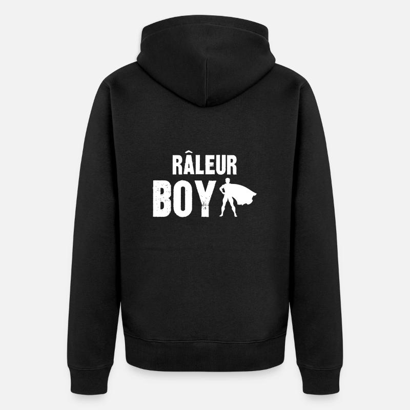 râleur boy - Veste à capuche bio Premium Unisexe - noir