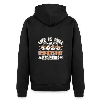 Sushi Lcisions importantes Sushi - Veste à capuche bio Premium Unisexe - noir - Dos - Nico (187cm)