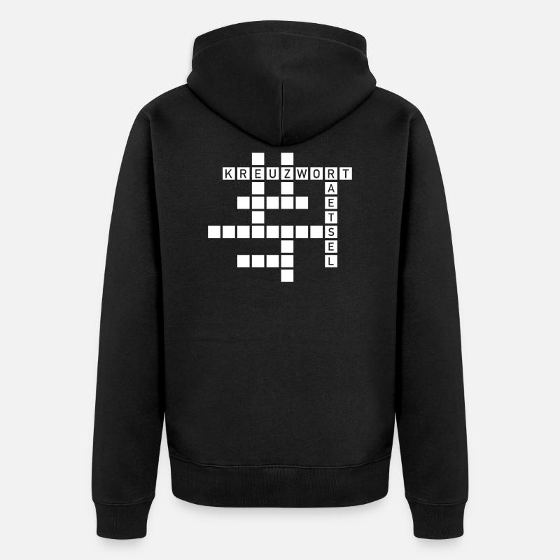 Mots croisés - Veste à capuche bio Premium Unisexe - noir