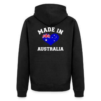 Australie - Veste à capuche bio Premium Unisexe - noir - Dos - Nico (187cm)