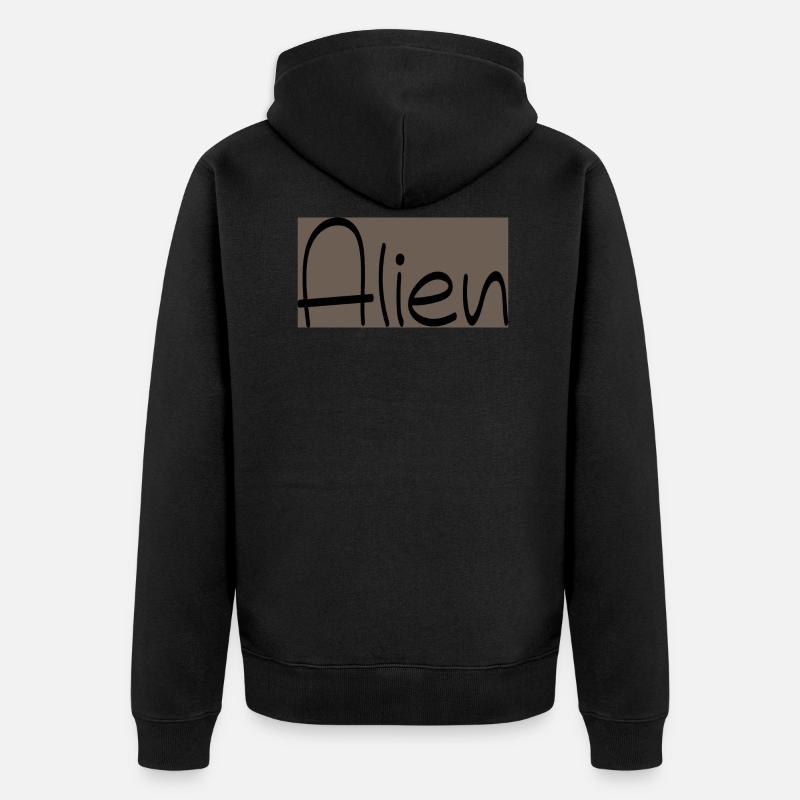 Alien - Unisex Premium Bio Zip Hoodie - Schwarz