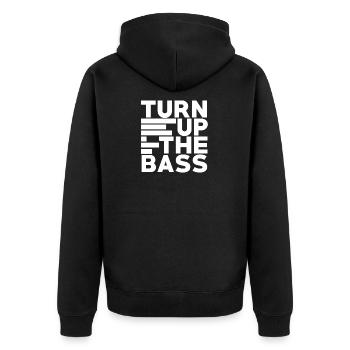 Musique Musique Bass Drum Drums Turn la basse - Veste à capuche bio Premium Unisexe - noir - Dos - Nico (187cm)