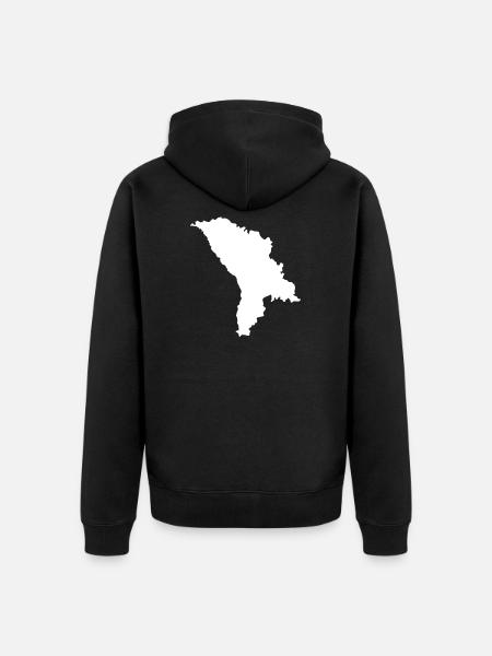 Moldova Original Gift Idea - Unisex Premium Organic Zip Hoodie - black