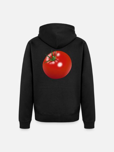 Rote Tomate - Unisex Premium Bio Zip Hoodie - Schwarz