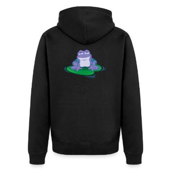 Grenouille douce mignonne détendue drôle cadeau - Veste à capuche bio Premium Unisexe - noir - Dos - Nico (187cm)