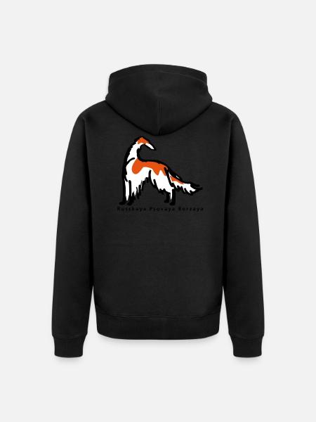 barsoi drawn - Unisex Premium Bio Zip Hoodie - Schwarz