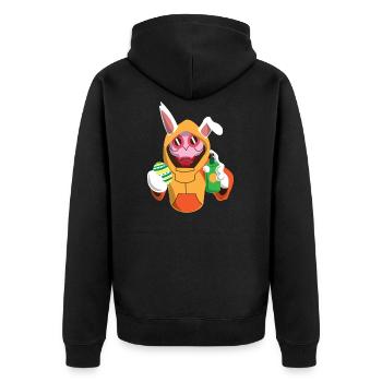 Lapin de Pâques oeufs de Pâques couleur doux mignon cadeau - Veste à capuche bio Premium Unisexe - noir - Dos - Nico (187cm)