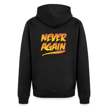 Armes anti-armes Slogan Gun Supporter Anti Gun cadeau - Veste à capuche bio Premium Unisexe - noir - Dos - Nico (187cm)