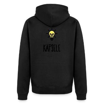 Käpsele - Unisex Premium Bio Zip Hoodie - Schwarz - Hinten - Nico (187cm)