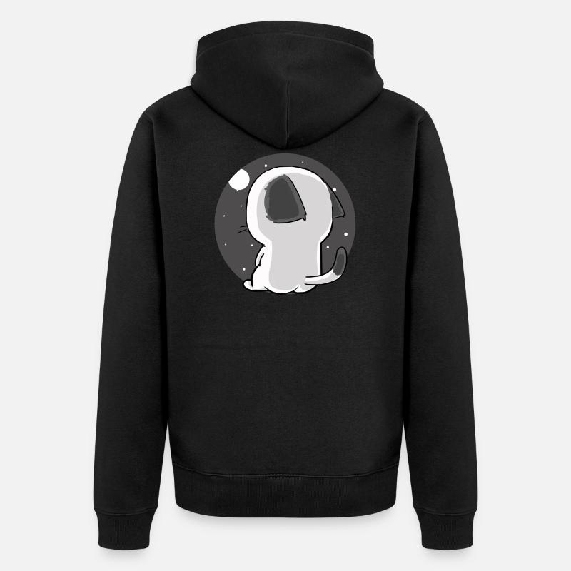 chat - Veste à capuche bio Premium Unisexe - noir
