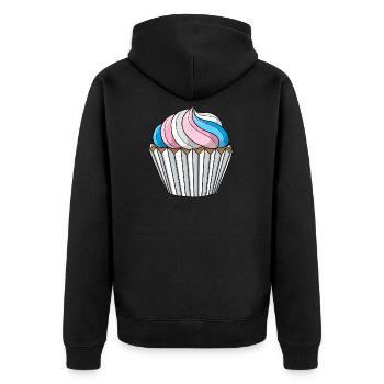 Cupcake Transgender Pride - Veste à capuche bio Premium Unisexe - noir - Dos - Nico (187cm)