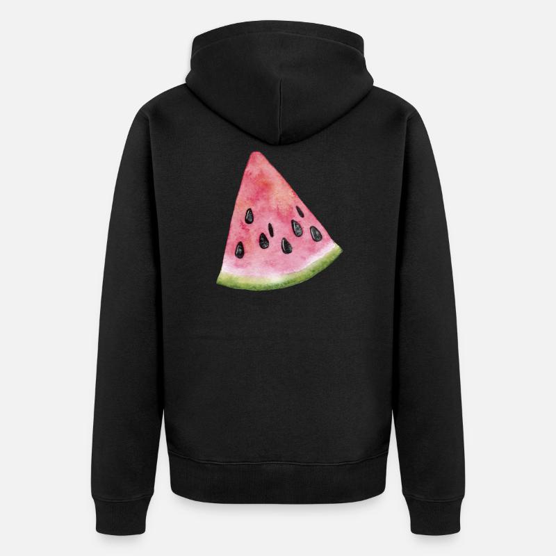 Pastèque Melon - Veste à capuche bio Premium Unisexe - noir