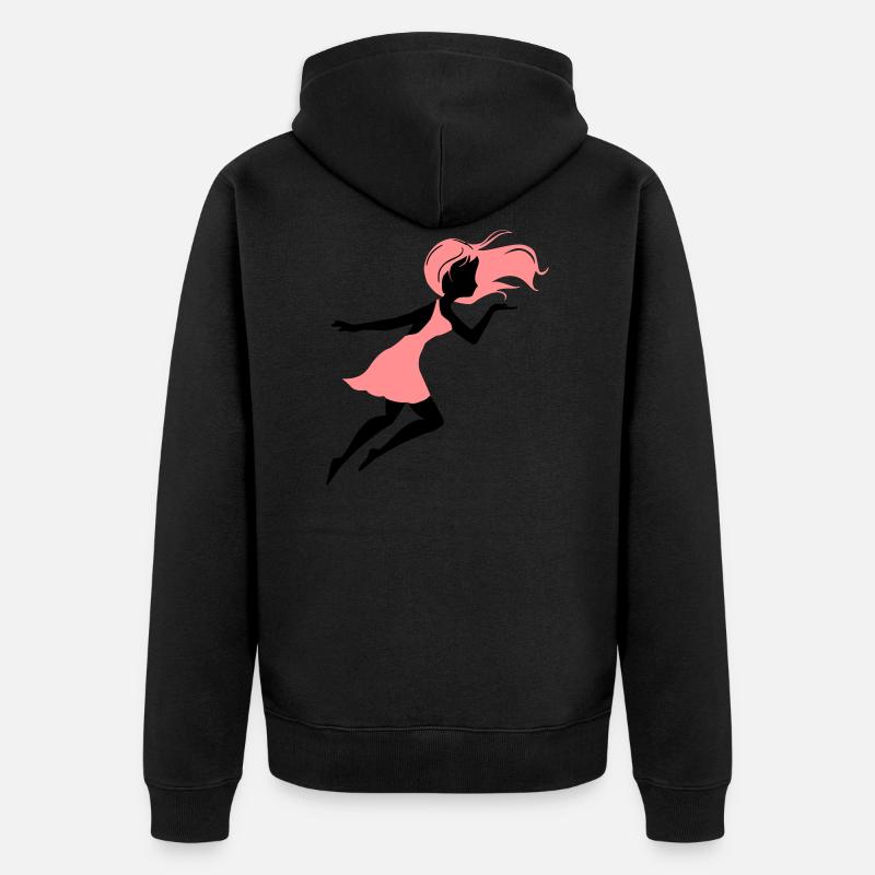 girly de - Veste à capuche bio Premium Unisexe - noir