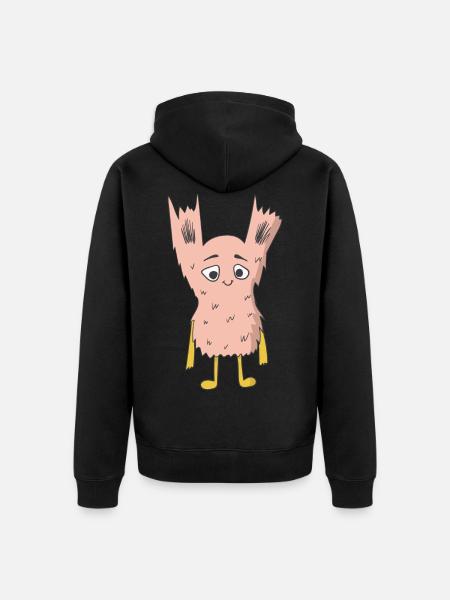 Pink Monsters - Unisex Premium Organic Zip Hoodie - black