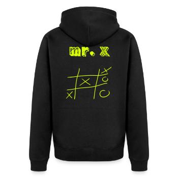 M. X / Gagnant / Gagnant - Cadeau - Veste à capuche bio Premium Unisexe - noir - Dos - Nico (187cm)