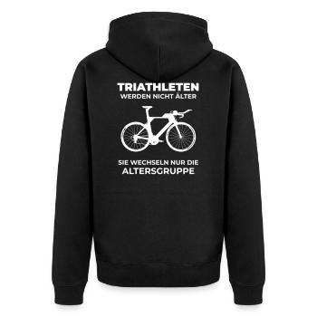 Triathlètes - Veste à capuche bio Premium Unisexe - noir - Dos - Nico (187cm)