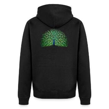 paon - Veste à capuche bio Premium Unisexe - noir - Dos - Nico (187cm)