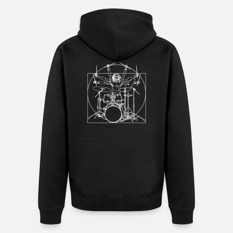 batterie - Veste à capuche bio Premium Unisexe - noir