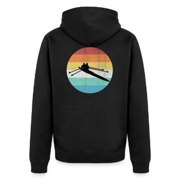 Rowing rower team - Unisex Premium Organic Zip Hoodie - black - Back - Nico (187cm)