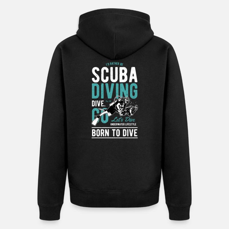 Scuba Diving - Veste à capuche bio Premium Unisexe - noir