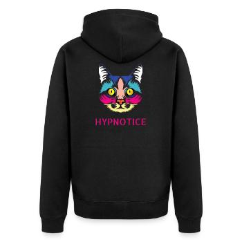 Cadeau d'amoureux de chat persan chat Pop Art - Veste à capuche bio Premium Unisexe - noir - Dos - Nico (187cm)