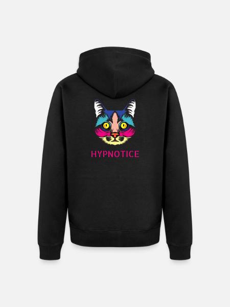 Regalo amante del gatto persiano di Cat Pop Art - Felpa con cappuccio ecologica premium unisex - nero