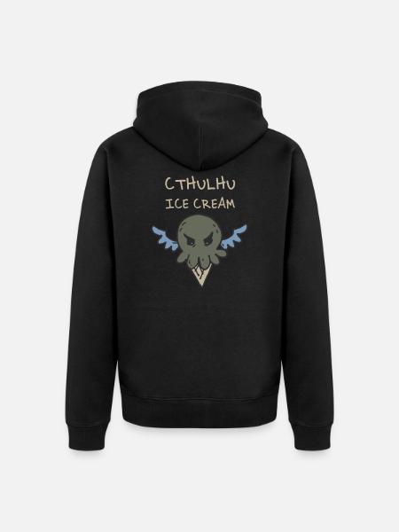 Cthulhu Eiskrem - Unisex Premium Bio Zip Hoodie - Schwarz