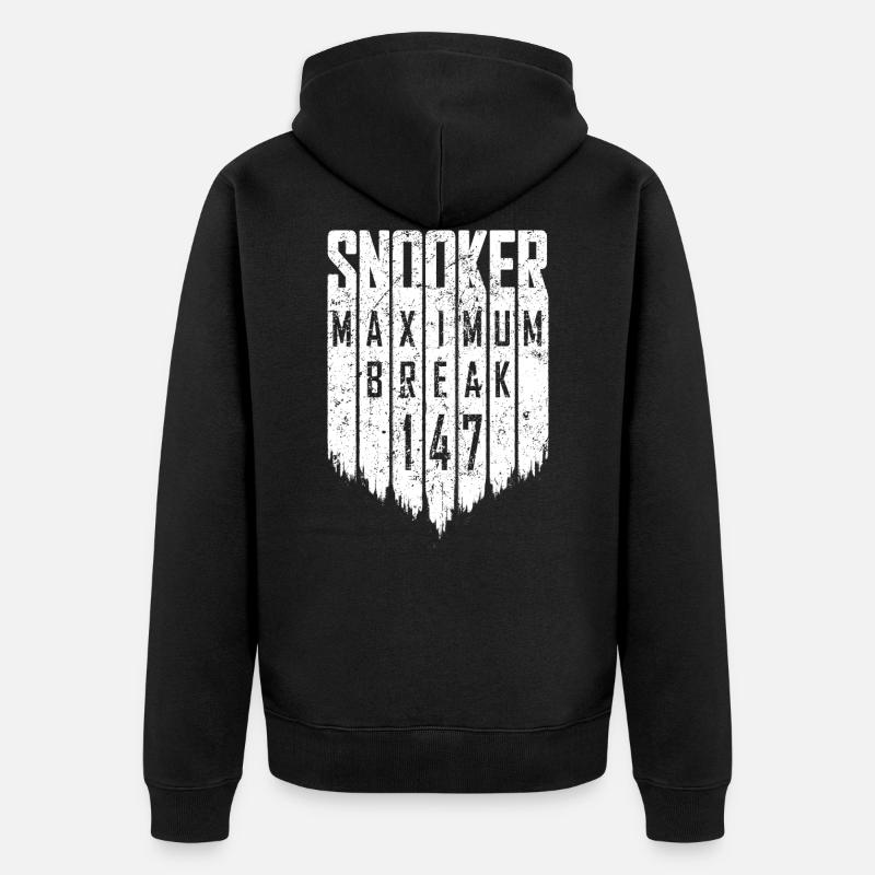 Snooker - Maximum Break 147 - Unisex Premium Bio Zip Hoodie - Schwarz