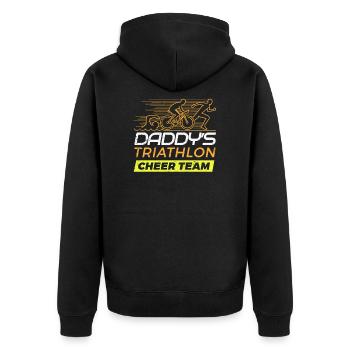 Triathlon de l'équipe Daddys Cheer - Veste à capuche bio Premium Unisexe - noir - Dos - Nico (187cm)
