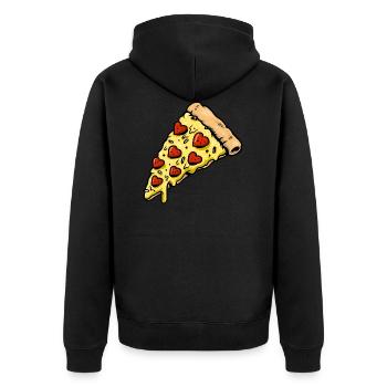New - Unisex Premium Organic Zip Hoodie - black - Back - Nico (187cm)