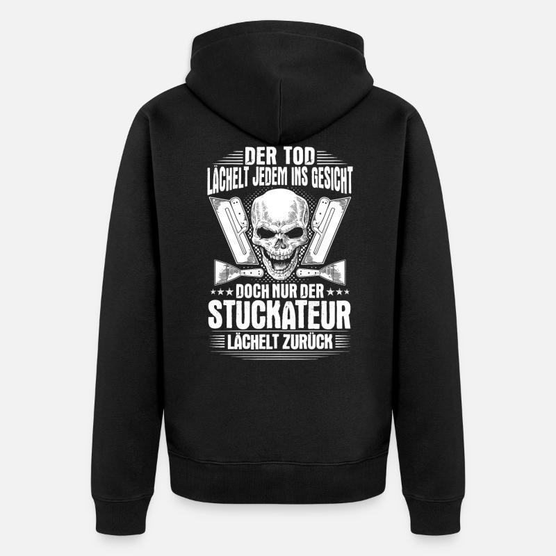 Plasterer plasterer stucco plasterer gift - Unisex Premium Organic Zip Hoodie - black