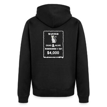 Schrödinger's cat - Unisex Premium Organic Zip Hoodie - black - Back - Nico (187cm)