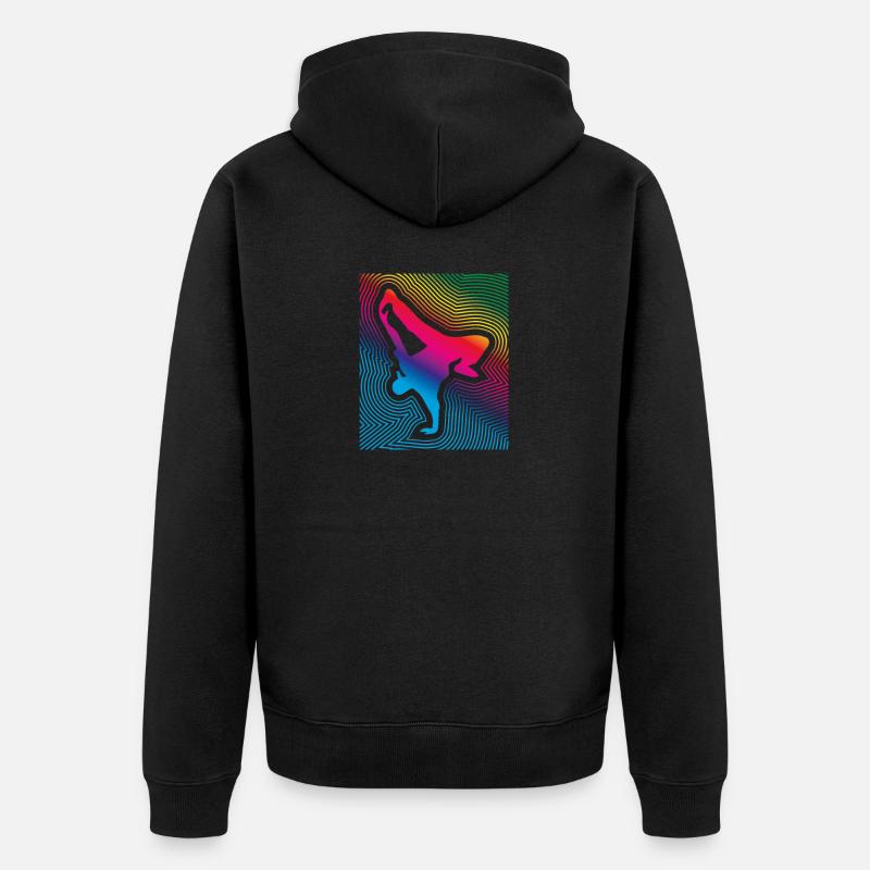 Breakdance Freeze - Unisex Premium Bio Zip Hoodie - Schwarz