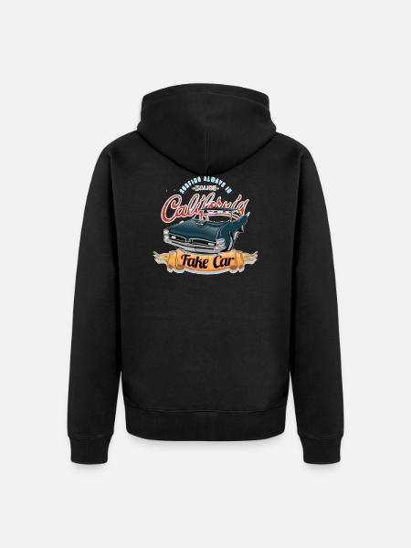 Muscle car retro design - Unisex Premium Organic Zip Hoodie - black